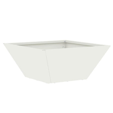 vidaXL Garten-Pflanzgefäß Weiß 35 x 35 x 15 cm Kaltgewalzter Stahl