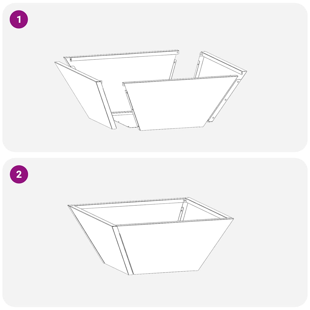 Garten-Pflanzgefäß 5 pcs Anthrazit 35 x 35 x 15 cm