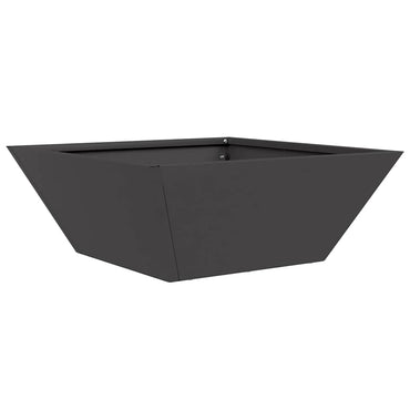 vidaXL Garten-Pflanzgefäß Schwarz 40 x 40 x 15 cm Kaltgewalzter Stahl