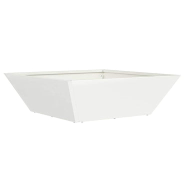 vidaXL Garten-Pflanzgefäß Weiß 50 x 50 x 15 cm Kaltgewalzter Stahl