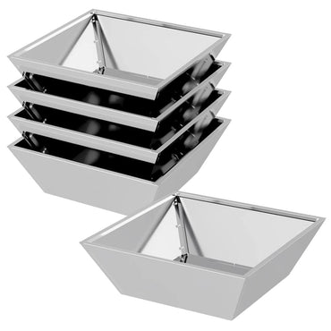 vidaXL Garten-Pflanzgefäß 5 pcs Silber 50 x 50 x 15 cm