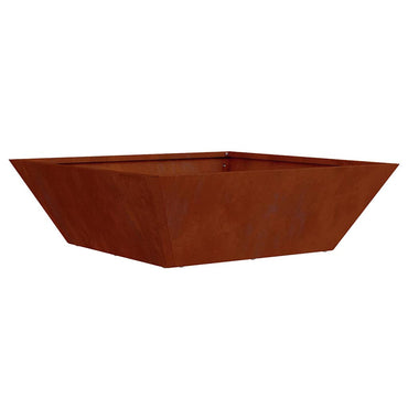 vidaXL Garten-Pflanzgefäß Rostig 50 x 50 x 15 cm Wetterfeststahl