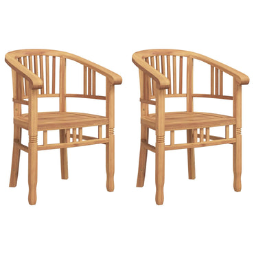 vidaXL Stuhl 2 pcs Braun 63 x 58 x 89 cm Massivholz Teak