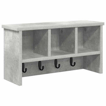 vidaXL Wandmontierter Kleiderständer Betongrau 50 x 16 x 26 cm