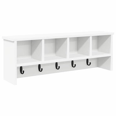 vidaXL Wandmontierter Kleiderständer mit Regal Weiß 75 x 16 x 26 cm