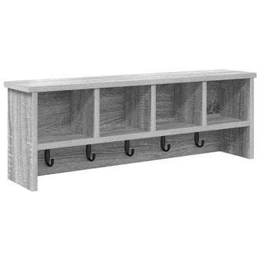 vidaXL Wandmontierter Kleiderständer Grau Sonoma 75 x 16 x 26 cm