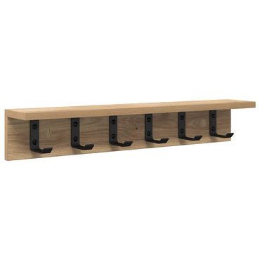 vidaXL Wandmontierter Kleiderständer Artisan-Eiche 60 x 10.5 x 10.5 cm