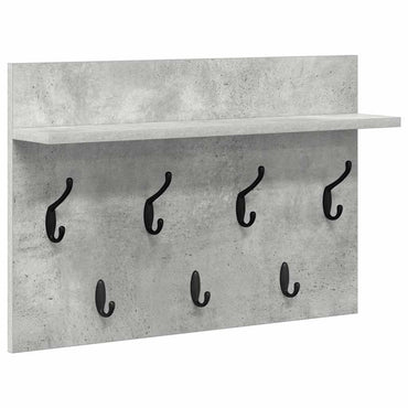 vidaXL Wandmontierter nachttisch mit Regal Beton Grau 60 x 40 x 12 cm