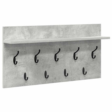 vidaXL Wandmontierter nachttisch mit Regal Beton Grau 80 x 40 x 12 cm