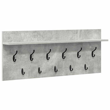 vidaXL Table de chevet murale avec étagère Gris béton 100 x 40 x 12 cm