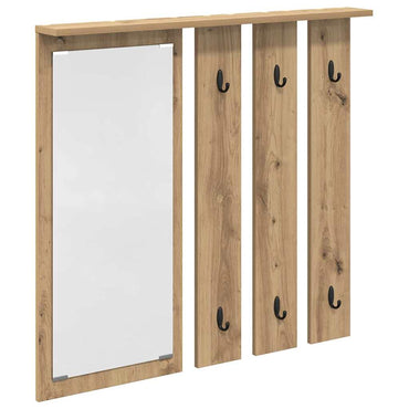 vidaXL Wandmontierter Kleiderständer Artisan-Eiche 84 x 10 x 80 cm