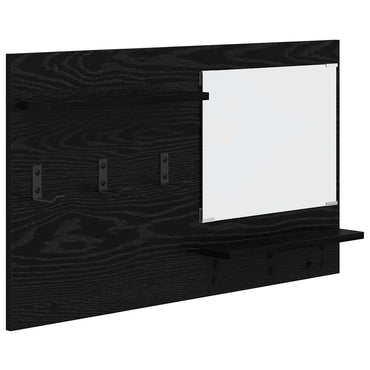 vidaXL Table de chevet murale aspect chêne noir 90 x 10 x 50 cm