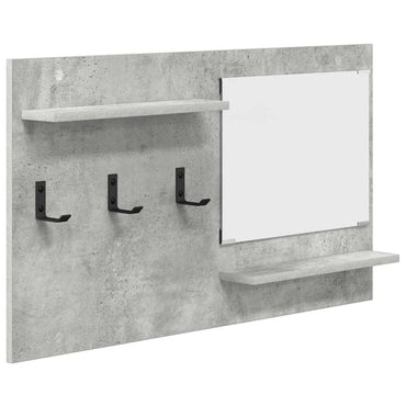 vidaXL Table de chevet murale avec étagère Gris béton 90 x 10 x 50 cm