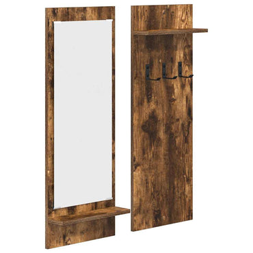 vidaXL Table de chevet murale Chêne fumé 70 x 10 x 90 cm