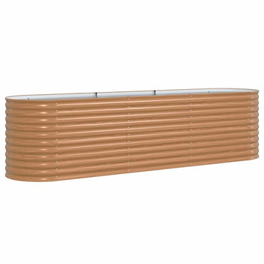 vidaXL Hochbeet Braun 320 x 80 x 81 cm Stahl