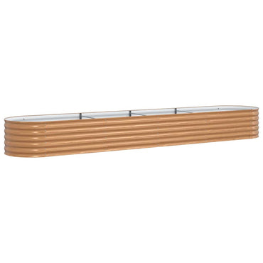vidaXL Hochbeet Braun 400 x 80 x 44 cm Stahl