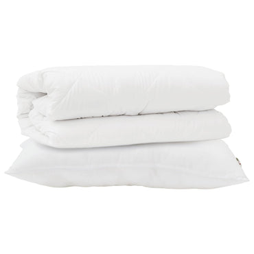 vidaXL Bettdecken Set mit Kissen 2 pcs Weiß Mikrofaser
