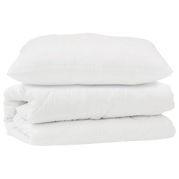 vidaXL Parure de lit avec oreiller 2 pcs Blanc Microfibre