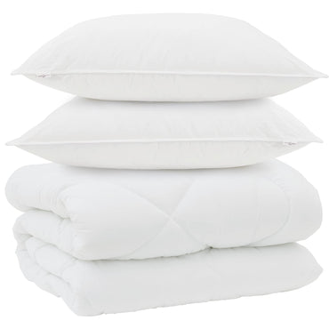 vidaXL Housse de Couette Hiver avec Oreiller 3 pcs Blanc Microfibre