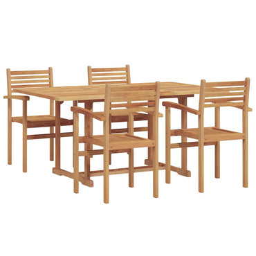 vidaXL Garten Essgruppe 5 pcs Natur Massivholz Akazie
