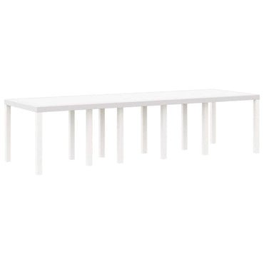 vidaXL Gartentisch Weiß 300 x 100 x 73 cm Poly-Rattan