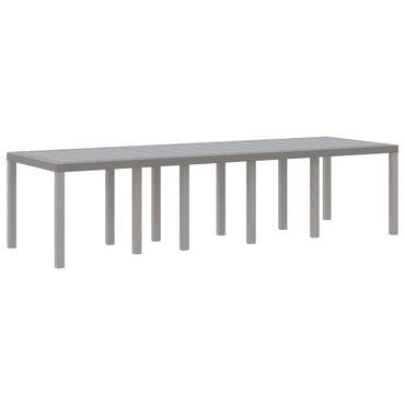 vidaXL Gartentisch Hellgrau 300 x 100 x 73 cm Poly-Rattan