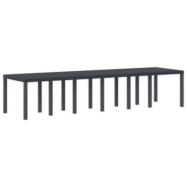 vidaXL Gartentisch Anthrazit 350 x 100 x 74 cm Poly-Rattan