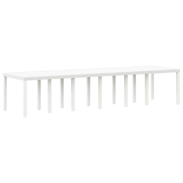 vidaXL Gartentisch Weiß 350 x 100 x 74 cm Poly-Rattan