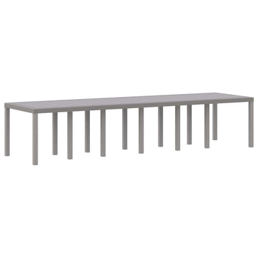vidaXL Gartentisch Hellgrau 350 x 100 x 74 cm Poly-Rattan