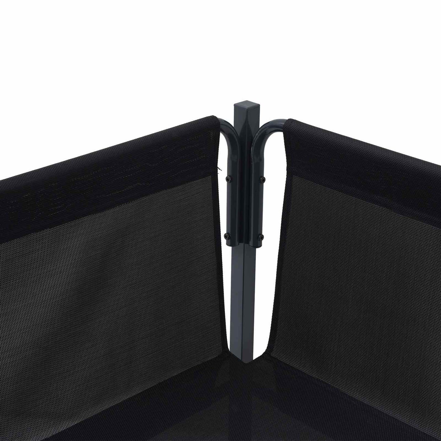 Gartensofa-set mit Kissen 5 pcs Schwarz Stahl