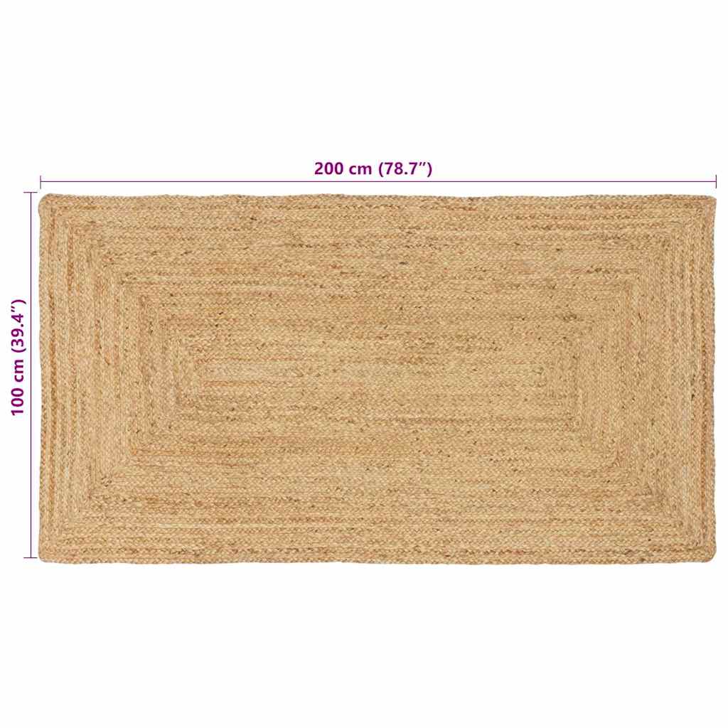 vidaXL Bereichsteppich Beige 100 x 200 cm Jute