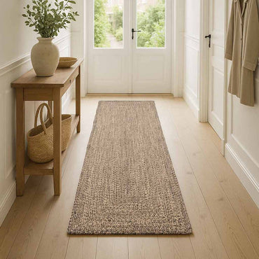 vidaXL Bereichsteppiche Natürlich und Schwarz 60 x 300 cm Jute