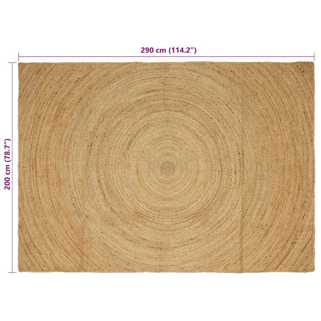 vidaXL Bereichsteppiche Rechtwinklig Braun 200 x 290 cm Jute