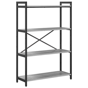 vidaXL Bücherregal Grau Sonoma 80 x 30 x 120 cm Holzwerkstoff
