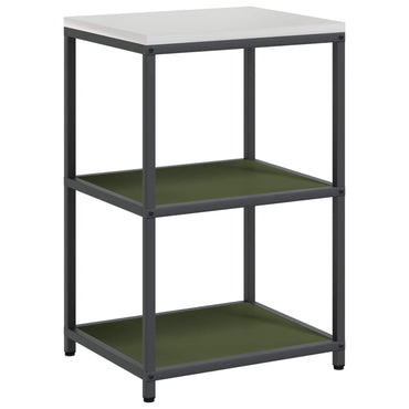 vidaXL Küchenaufbewahrung mit Regal Olive Grün 60 x 50 x 92 cm Stahl