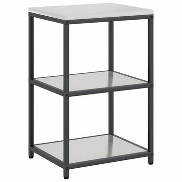 vidaXL Küchenaufbewahrung mit Regal Silber 60 x 50 x 92 cm Stahl