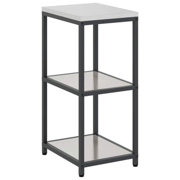vidaXL Küchenaufbewahrung mit Regal Silber 60 x 50 x 92 cm Stahl