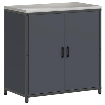 vidaXL Küchenaufbewahrung mit Regal Anthrazit 60 x 50 x 92 cm Stahl