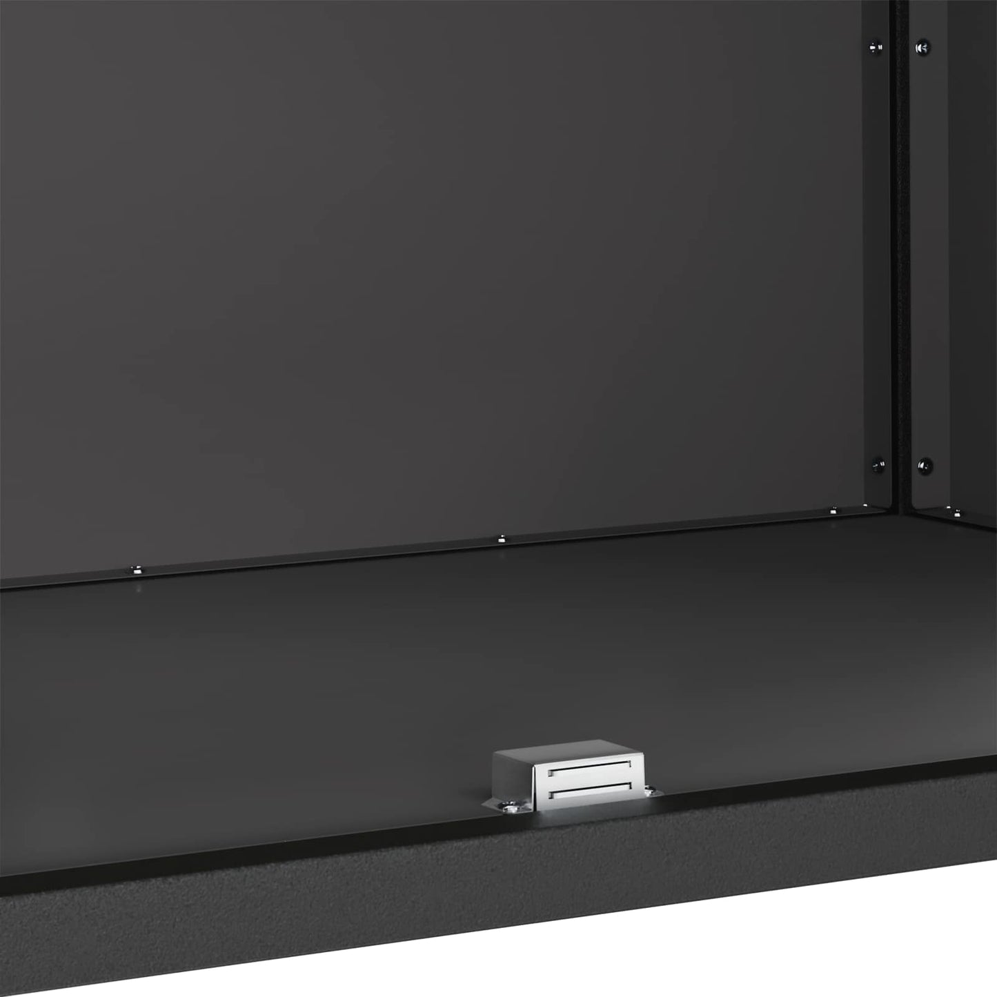 vidaXL Küchenaufbewahrung mit Regal Schwarz 60 x 50 x 92 cm Stahl