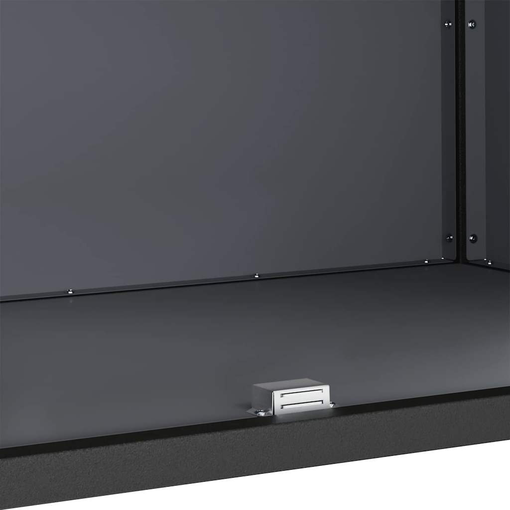 vidaXL Küchenaufbewahrung mit Regal Anthrazit 60 x 50 x 92 cm Stahl