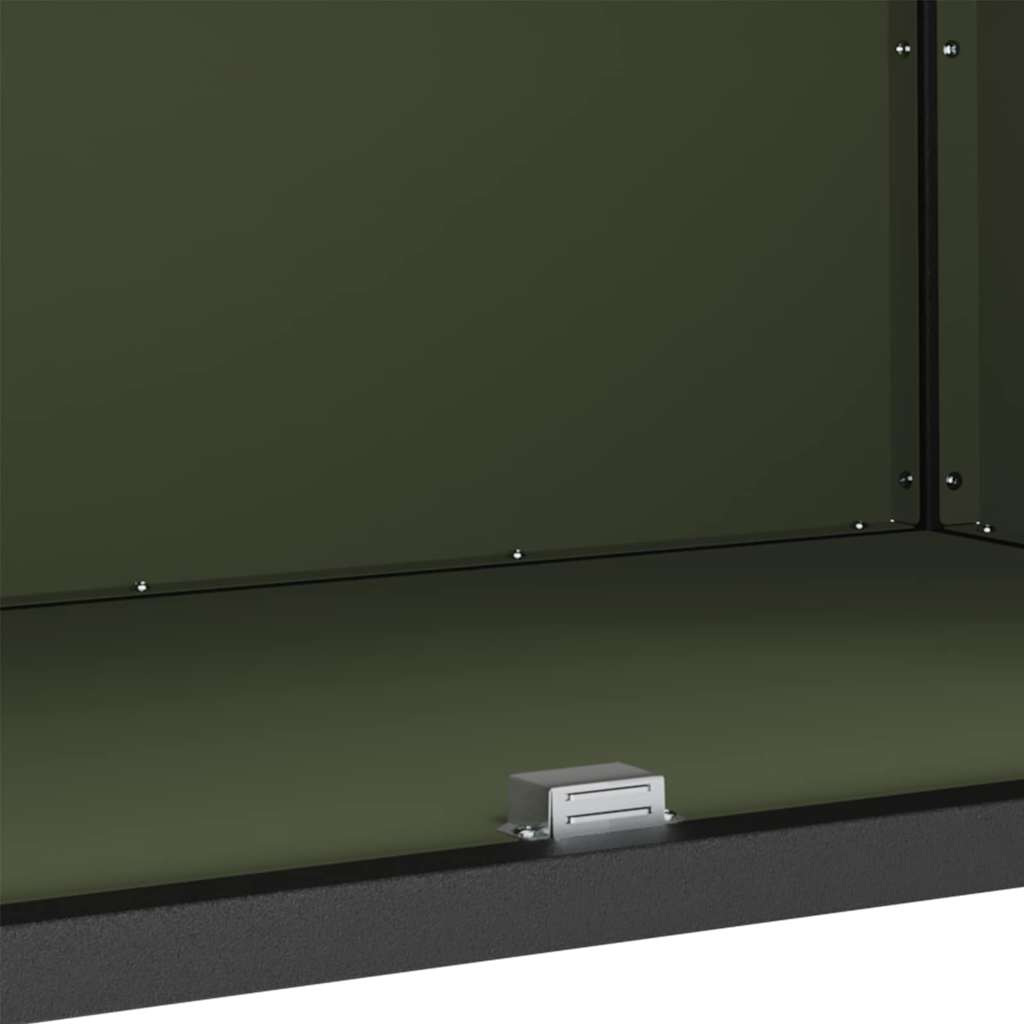 vidaXL Küchenaufbewahrung mit Regal Olive Grün 60 x 50 x 92 cm Stahl