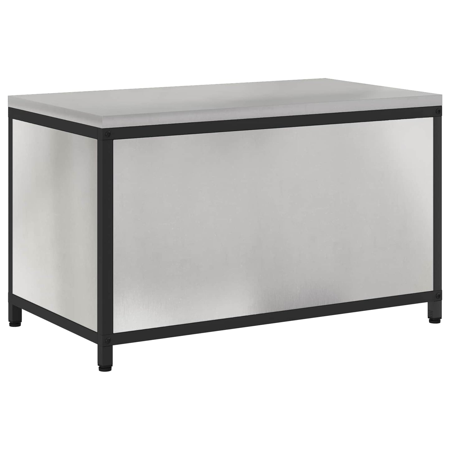vidaXL Küchenaufbewahrung mit Regal Silber 60 x 50 x 92 cm Stahl