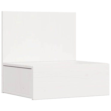vidaXL Nachttisch Weiß 42 x 32,5 x 40 cm Massivholz Kiefer