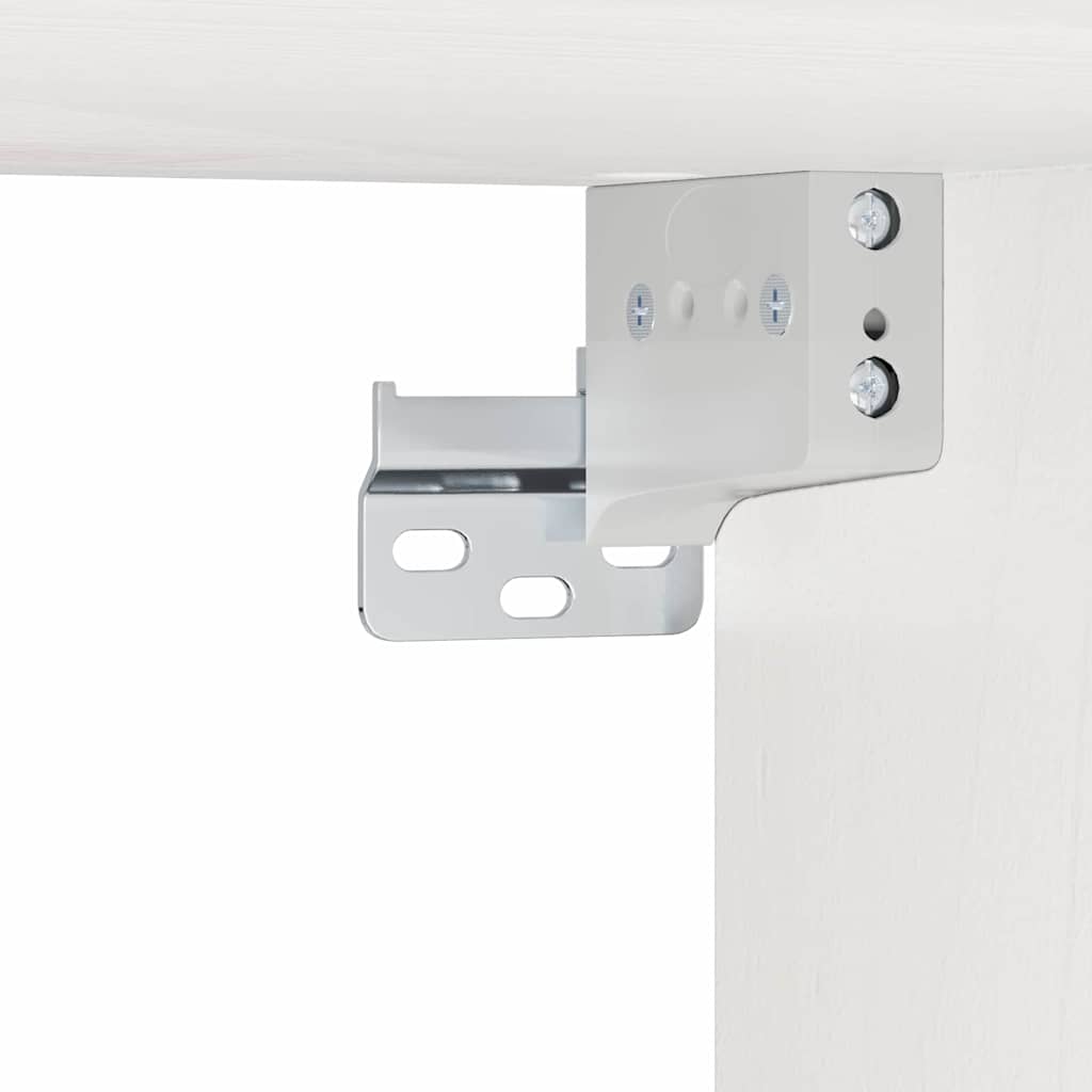 Nachttisch Weiß 39 x 34 x 16,5 cm Massivholz Kiefer