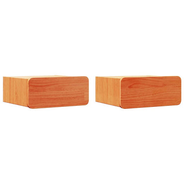 vidaXL Nachttisch 2 pcs Wachsbraun 39 x 34 x 16,5 cm Massivholz Kiefer