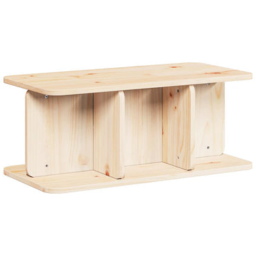 vidaXL Couchtisch Natur 80 x 39,5 x 33,5 cm Massivholz Kiefer