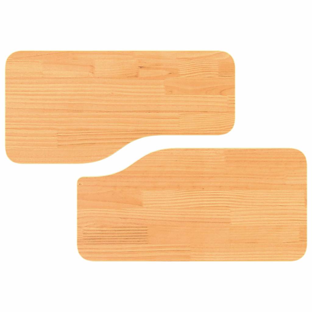 vidaXL Couchtisch 2 pcs Wachsbraun Massivholz Kiefer