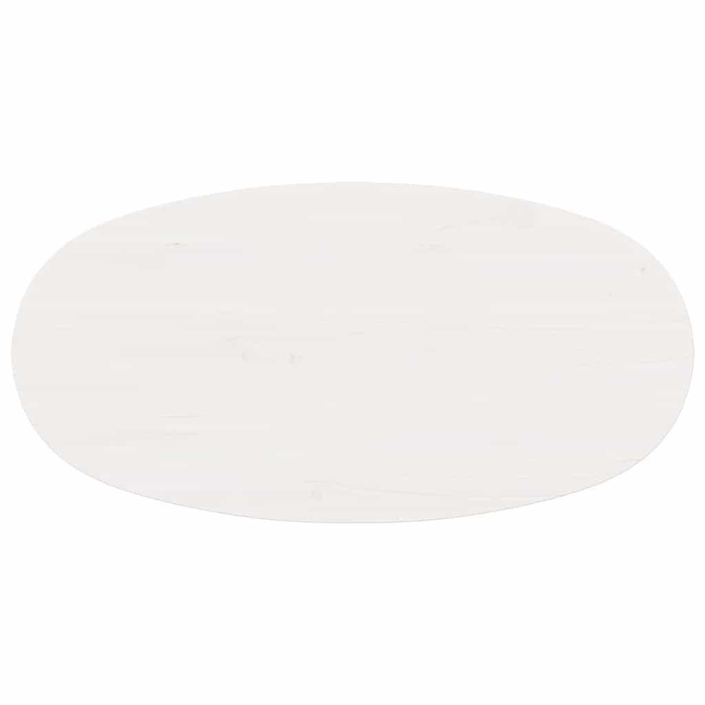 Couchtisch Weiß 80 x 40 x 35 cm Massives Kiefernholz