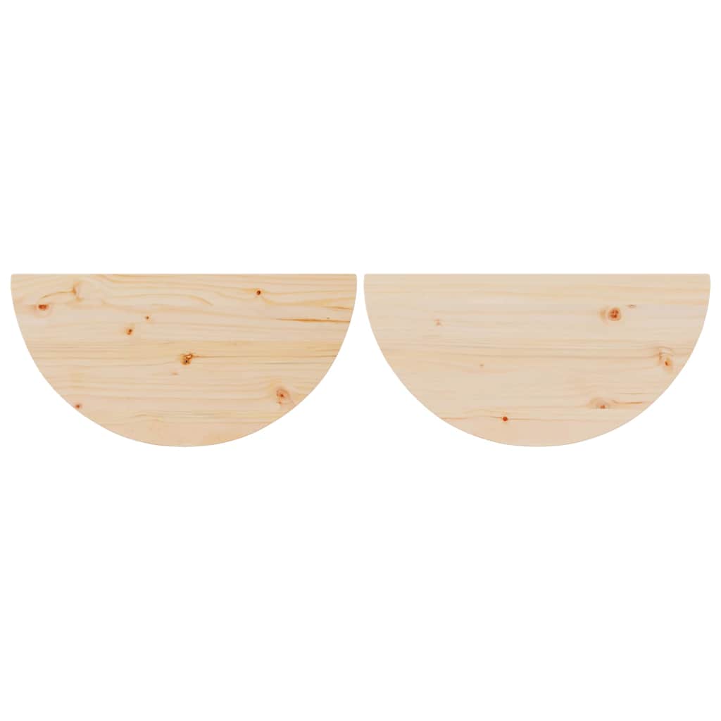 vidaXL Couchtisch 2 pcs Natur Massivholz Kiefer