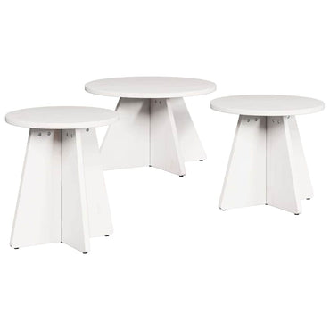 vidaXL Couchtisch 3 pcs Weiß
